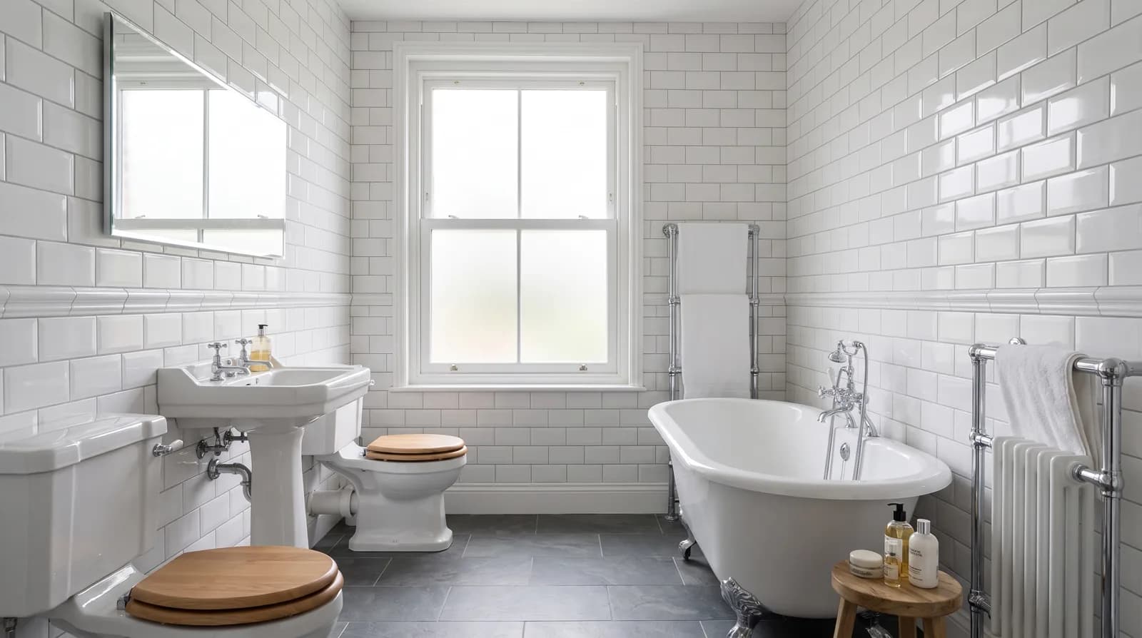 Family bathroom (Image Enhancer), before staging