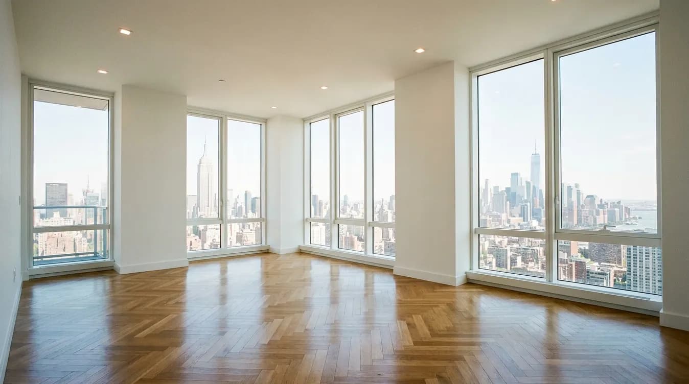 City apartment, US (Virtual Staging), before staging